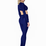 Top Clip + Leggings Blu