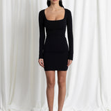 Mini Dress Scollo Noir