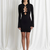 Mini Dress String Noir