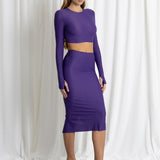 Crop Ametista + Gonna Ametista