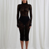 Midi Back Pizzo Noir
