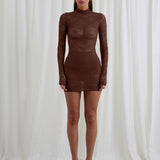Mini Dress Pizzo Chocolate