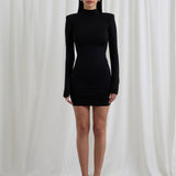 Mini Dress Spalline Noir